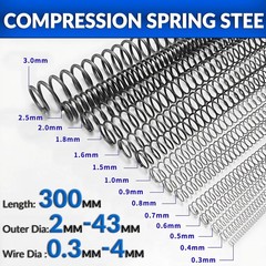 Length 300mm Compression Spring Steel 0.3mm – 4mm Wire Dia Pressure Coil Springs
