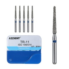 100pcs Dental Diamond Burs Kit for High Speed Handpiece Medium FG 1.6MM AZDENT