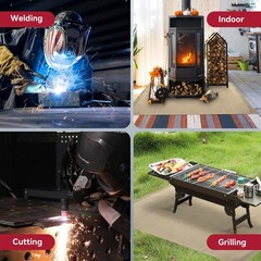 6x8FT Welding Blanket Fireproof 850GSM Thickened for Welders Retardant Fabric US