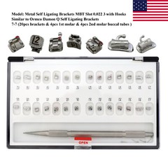Self Ligating Damon Q Brackets Ceramic Metal Orthodontic Braces Roth MBT 022 345