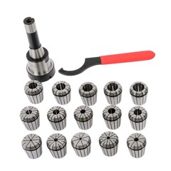 ER40 Collet 15 Pcs Set R8 Shank Chuck Tools For Milling Machine, Lathe, Drilling