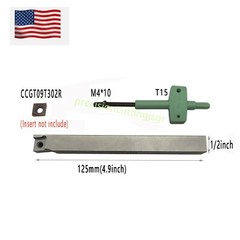 1/2″ Lathe Turning Tool Holder SCACR1212H09 +10* CCGT32.51 R Carbide Insert Tool