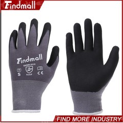 Findmall 6 Pairs S-Size Work Gloves MicroFoam Nitrile Coated Knit Nylon Gloves