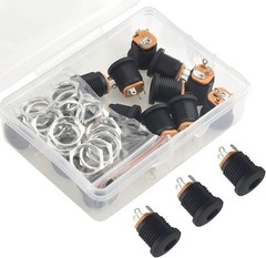 20 Pcs Dc Power Jack 5.5Mm X 2.1Mm 3 Pin Female Dc Barrel Jack Panel