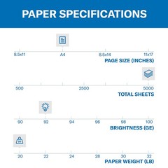 Hammermill A4 Paper, 20 lb Copy Paper (210mm x 1 Ream | 500 Sheets, White