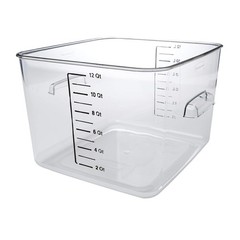 Commercial Products Space Saving Square Food Storage Container 12 Quart Clear…