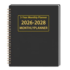 A4 A5 2026-2028 3 Year Monthly Planner Calendar Goals Agenda Notebook