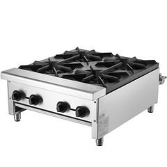 VEVOR 24″ Commercial Gas Stove 4 Burners Countertop Cooking Hot Plate Propane