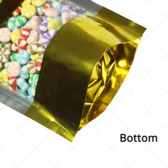 Multi-Clolor & Size Glossy Foil Mylar Stand Up Zip Lock Bag w/ Rectangle Window