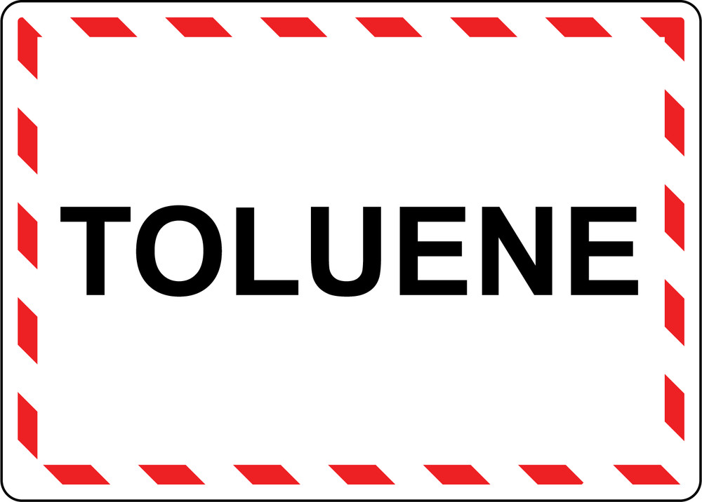 TOLUENE | Laminated Vinyl Decal Sticker Label