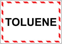TOLUENE | Laminated Vinyl Decal Sticker Label