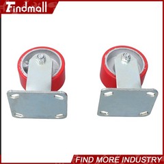 Findmall 4 Pack 4″ × 2″ Heavy Duty Rigid & Brake Swivel Caster Wheels 2800Lbs