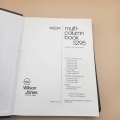 Wilson Jones Shaws Vintage Multi Column Book S295 300 Pages Hardcover Accounting