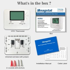 Heagstat Non-Programmable Thermostats for Home Conventional White Backlight