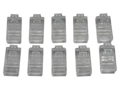 LOT OF 10 NEW RJ50 10P10C Modular Connector for Flat Cable Stranded Crimp