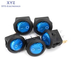 20PCS 3-Pin Rocker Switch Toggle DC12V Led Light Car Auto Boat Round ON/OFF 8A