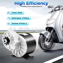 24V 350W Electric Vehicle Geared Motor with Copper Coils and Low Noise