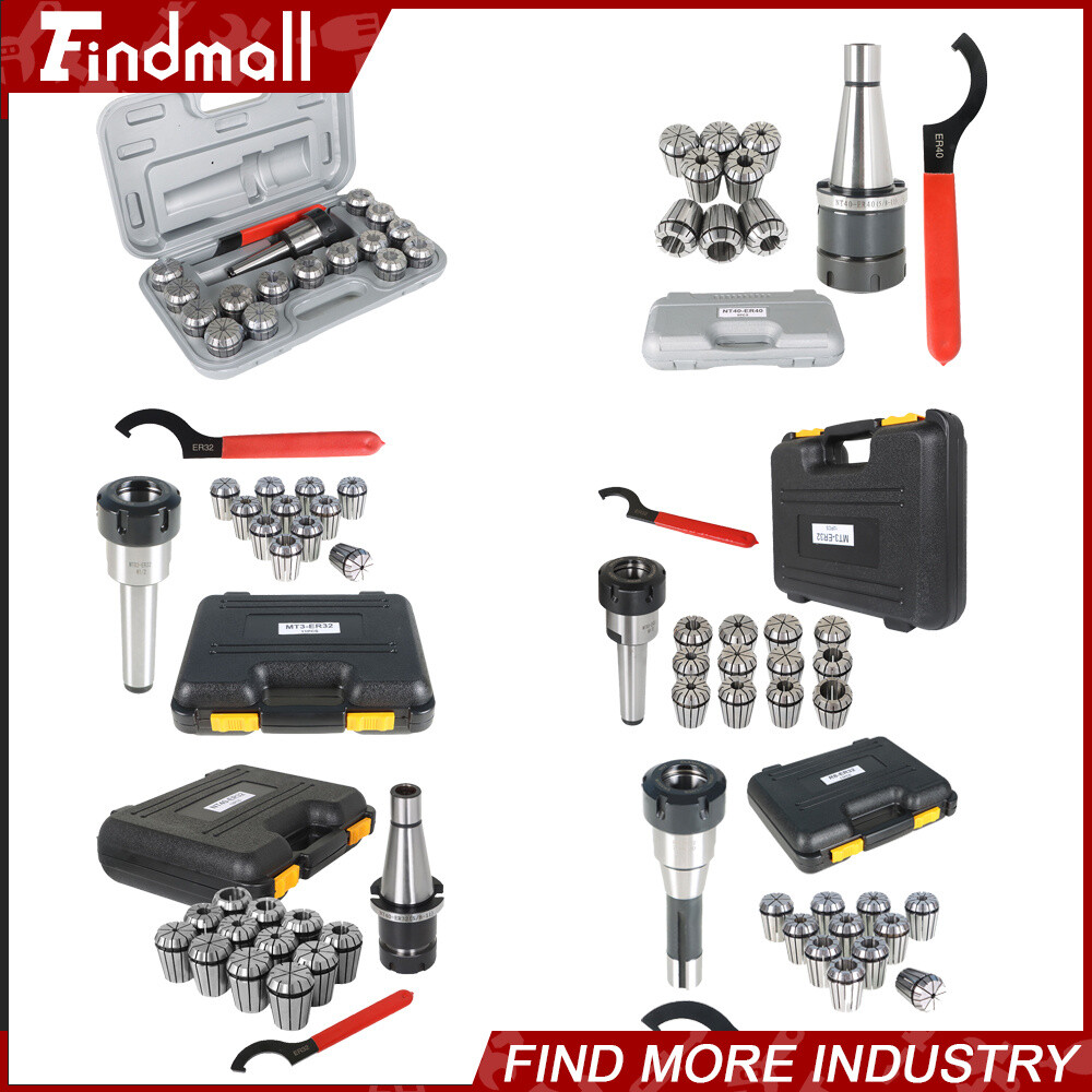 ER40 MT3//ER32 MT3/ER40 NT40/ER32 NT40/ER32 R8 Spring Collet Chuck Set