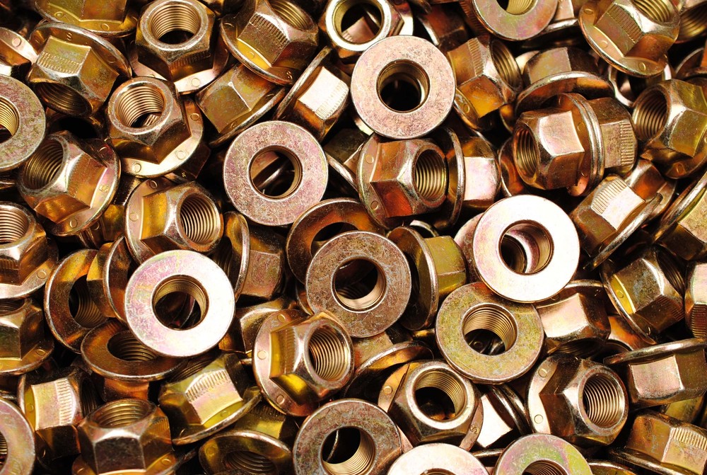 (30) Toplock Flange Nuts 5/8-18 Grade G Yellow Zinc All Metal Locking Nut 8/G