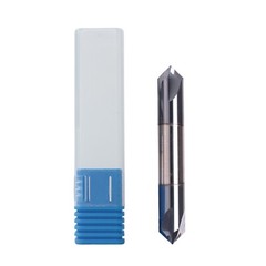 3/8″ 4 Flute 90 Degree Solid Carbide Chamfer Mill – Double End – AlTiN Coated