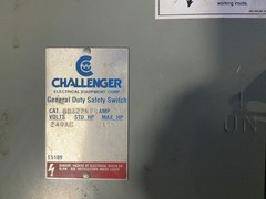 CHALLENGER ELECTRICAL EQUIPMENT CORP. GENERAL DUTY SAFETY SWITCH GD322NFC