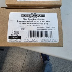 Marshalltown SP10B 10″ x 3″ Blue Steel Pool Trowel Wood Handle NEW in Box