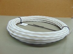 10 feet 22 AWG Shielded Silver Plated PTFE Wire Twisted Pair SPC Barcel Wht/Blk