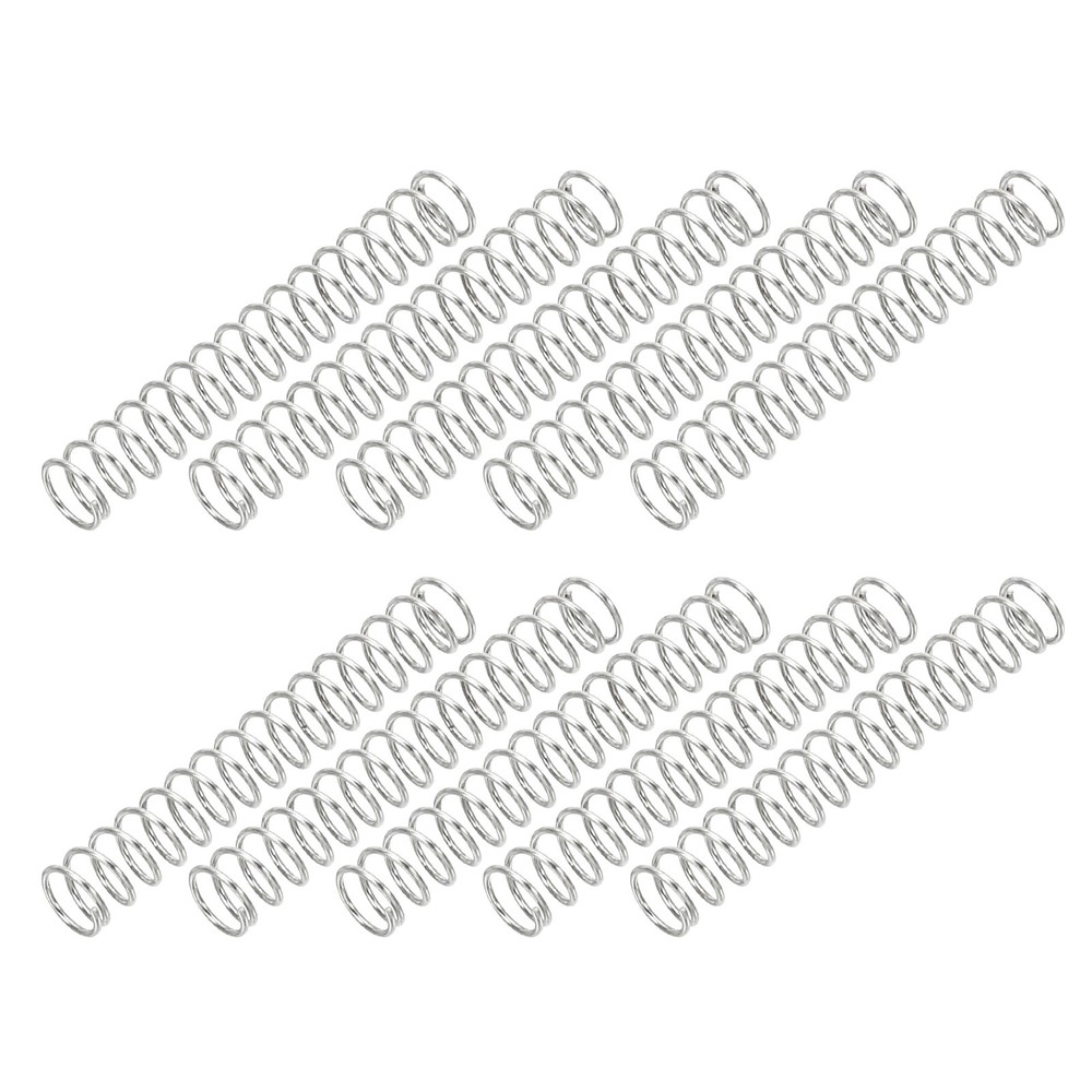 10 Pcs 304 Stainless Steel 0.4mm Wire Dia x 4mm OD x 25mm L Compression Spring