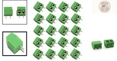 Compact 20 PCS 2 Pin Screw Terminal Block Connectors – Perfect for Electronics