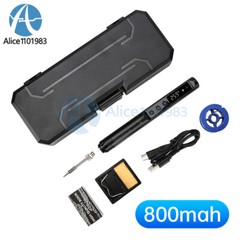 Portable Digital USB Smart Temperature Adjustable Soldering Iron 800mAh Battery