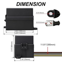 12V 4 Way Fuse Relay Box, 4 Relays and 4 ATC/ATO Blade Fuses, Universal Fuse and