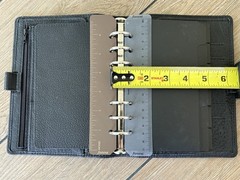 VAN DER SPEK Black Planner Cover for FiloFax Personal Size w/Leather Flyleaf