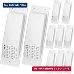 QWORK Shipping Container Air Vents – 8″ x 2.6″ Light Grey, 10 Pack Enhanced Cros