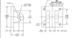 1/2″ bore Clevis Bracket BMP2-25, A-81-25(5/16-24 ) or A-81-25D( drilled hole)