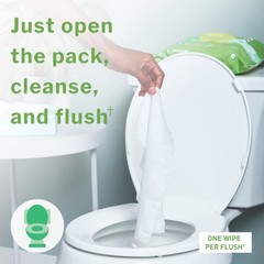 McKesson Flushable* Personal Wipe 7.5 x 12.5″ DXLU48 1 Pack 48 Wipes