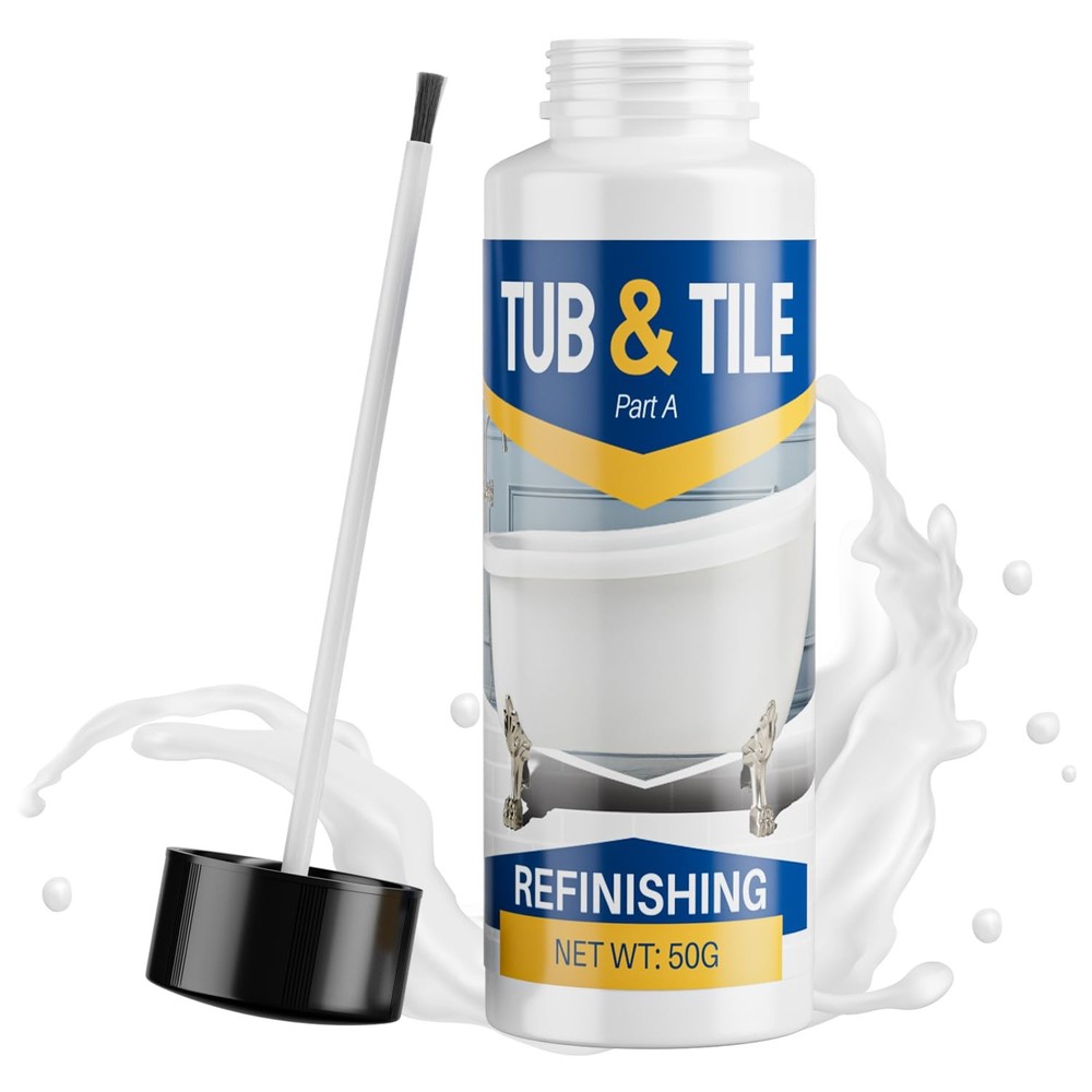 Tub and Tile Paint, 1.7 oz Paint for Fl Oz (Pack of 1), ‎White