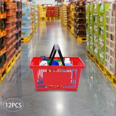 12 Handle Baskets Handheld Retail Store Shopping Grocery 18L 22lbs load-bearing