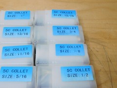 18 Piece 5C Round Collet Set 1/16 to 1-1/8" Cap Increments of 1/16" 23