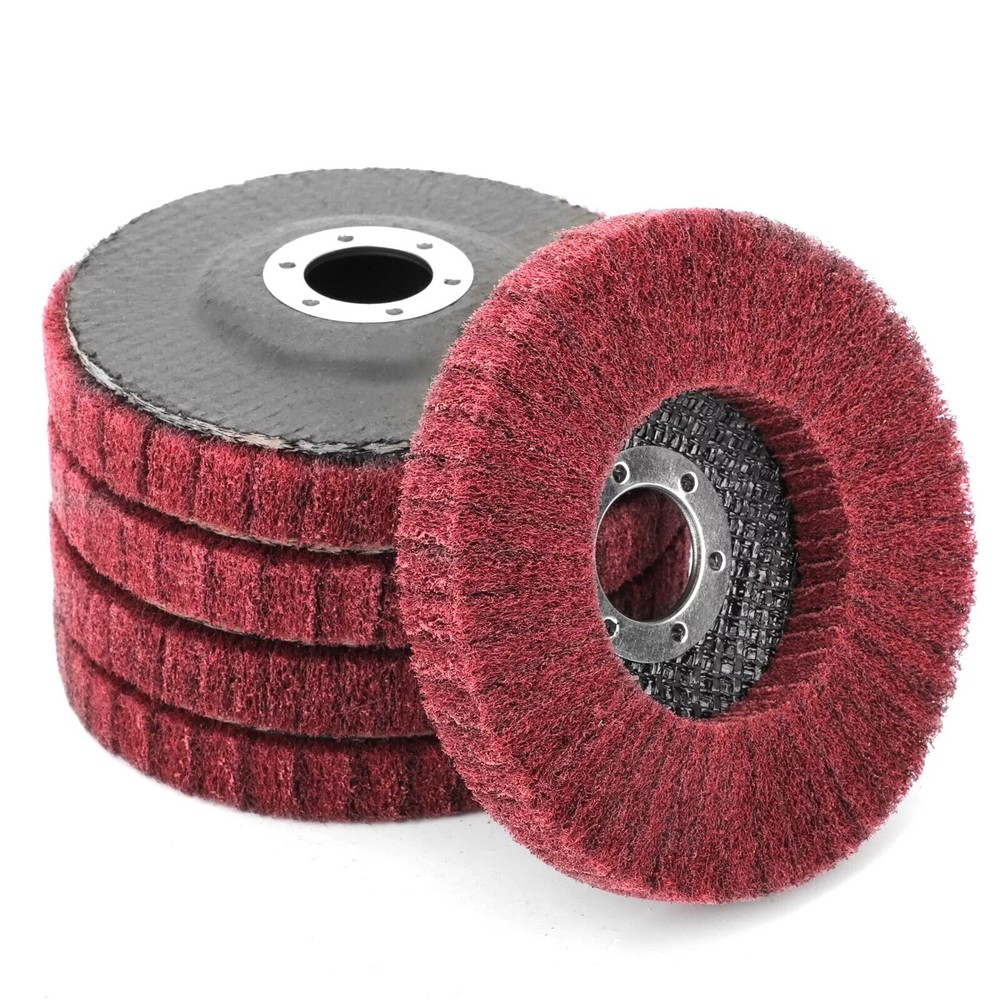 Metal Polishing 4.5″ Nylon Flap Discs 10PCS Grit 320 Deburr & Rust Removal
