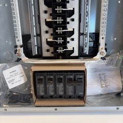 GE 200 Amp 40 Space 80 Circuit Indoor Main Breaker Panel Value Pack TM4020C80K