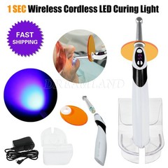 NEW 1S LED Dental Curing Light Lamp Cordless metal head 2300mw/cm2 black