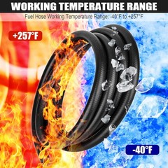 1/2 Inch (12mm) ID Fuel Line Hose 5FT NBR Rubber Push Lock Hose High Pressure 30