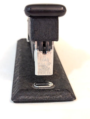 2 Vintage Bostitch Textured Black Metal Staplers Made in USA