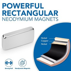 120Pcs Small Neodymium Bar Magnets 10x5x2mm for Crafts, Whiteboards, Fridges