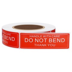 500 Pcs Do Not Bend Stickers Handle with Care Adhesive Labels for Shipping