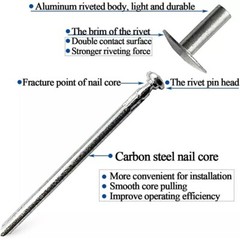 100-2000 PCS LARGE FLANGE ALUMINUM POP RIVETS 3/16″ X 3/4″ BIG HEAD STEEL