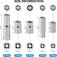10-Piece] 10mm Socket Set, 1/4-Inch & 3/8-Inch Drive Impact Socket, 6-Point &…