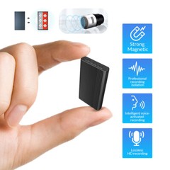 500Hr Digital Voice Recorder Mini Hidden Audio Recording Device MP3 Dictaphone
