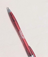 30 Misprint Click Pens Lot JAVALINA JEWEL Hub Pen TRANSLUCENT COLOR MIX Blue Ink