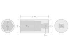 TEKTON 3/8 Inch Drive x 3/4 Deep 6-Point Impact Socket | 19.05 mm